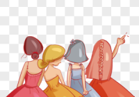 女生购物图片背影