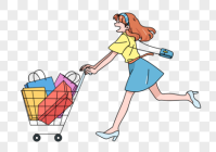女生购物车图片大全