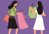 购物的女生