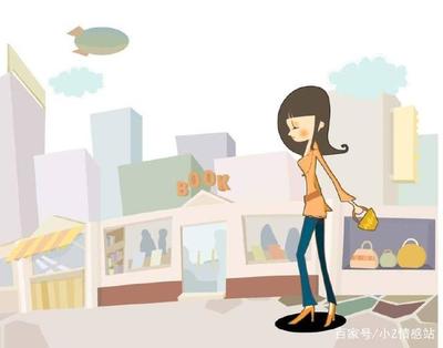 女生逛街买东西