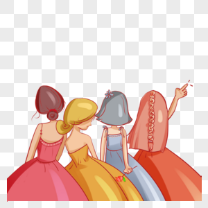 女生购物图片背影