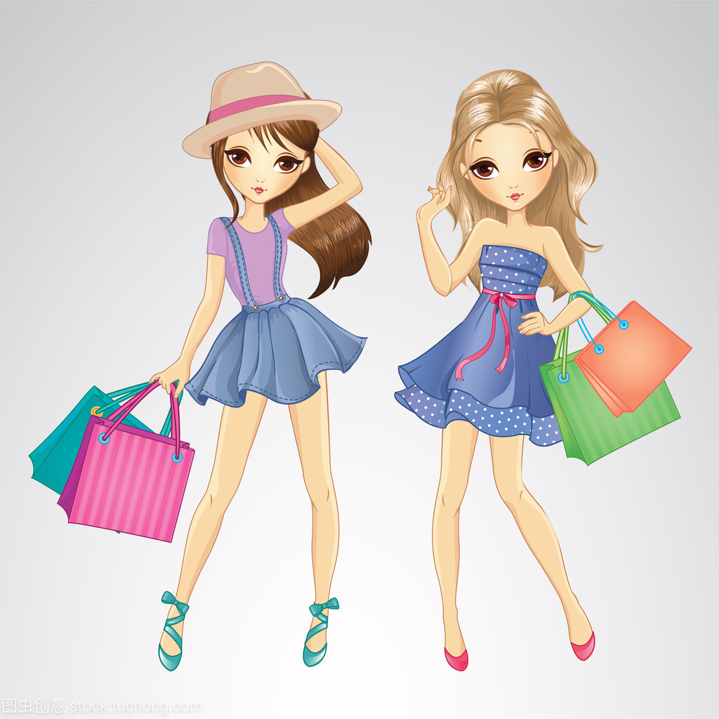女生购物的图片大全