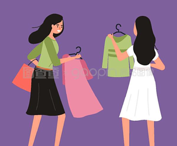 购物的女生